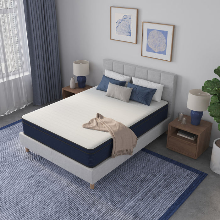 12" Medium Firm Euro Top Hybrid Cooling Gel Infused Pocket Spring And Memory Foam Mattress