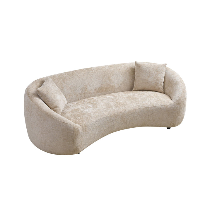 Curved 3 Seater Sofa, Long Living Room Couch