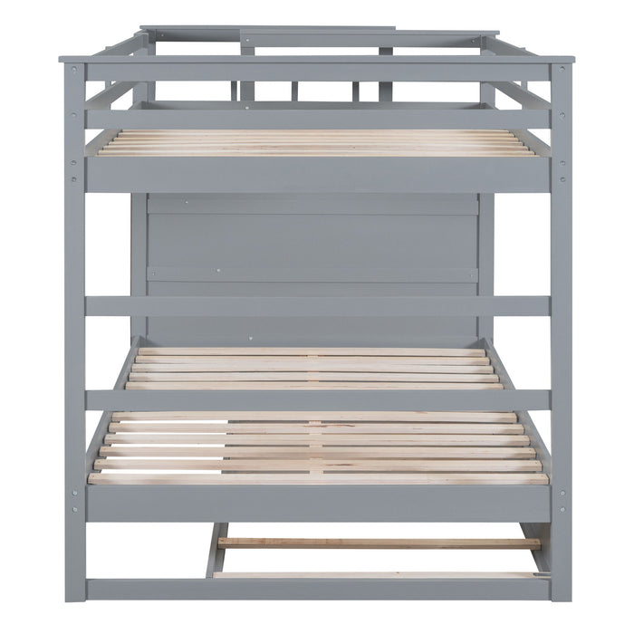 Bunk Bed With Twin Size Trundle And Staircase