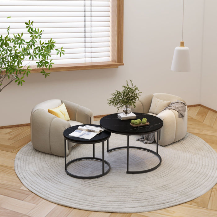 Round Nesting Coffee Table (Set of 2)