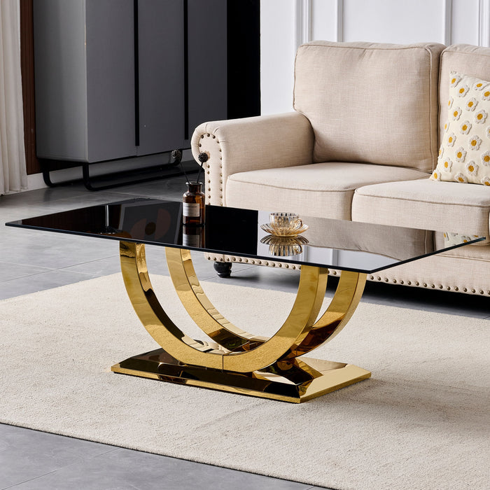 Rectangular Coffee Table With Base