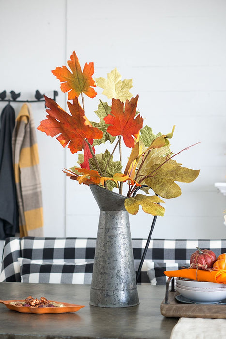 Paper Maple Leaf Spray, Botanicals Decor For Harvest Festival Fall Festival & Thanksgiving Table Decorations