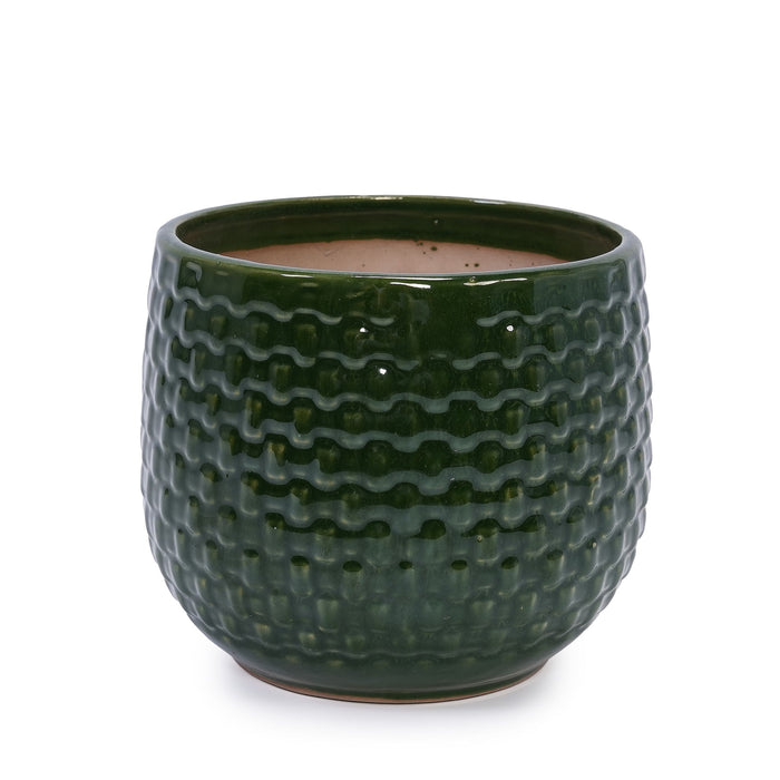 3 Pieces Flowerpot, Planter For Patio, Garden Or Windowsills - Dark Green