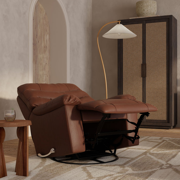 Oslo Antelope - Swivel Glider Recliner With Manual Footrest