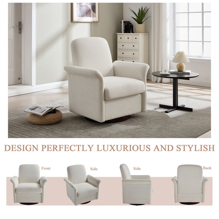Modern Swivel Barrel Accent Chair With Base