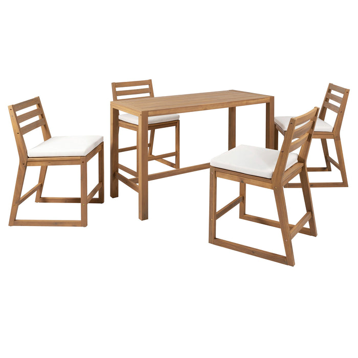 Patio Bar Set With Ergonomic Chairs