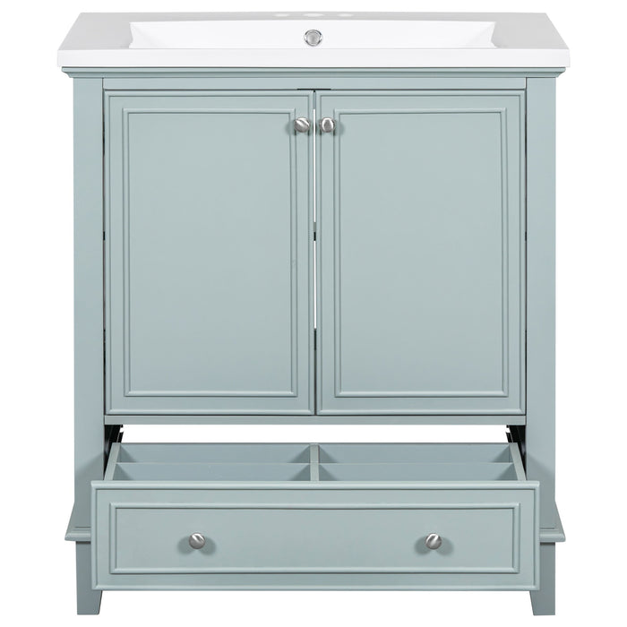 Modern Bathroom Vanity With Sink Combo, Multi Functional Cabinet With Doors And Drawer