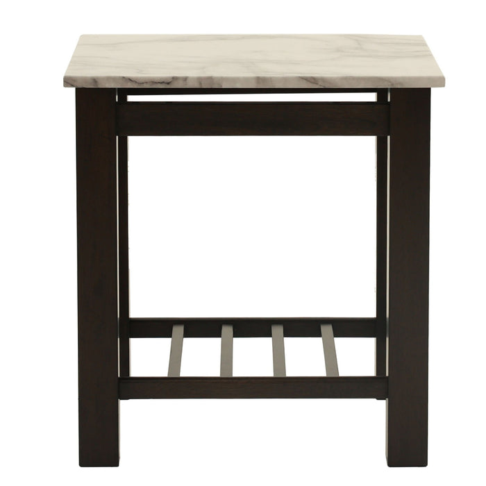 3 Piece Occasional Table Set, 1 Coffee Table And 2 End Tables, Open Storage Design - Walnut