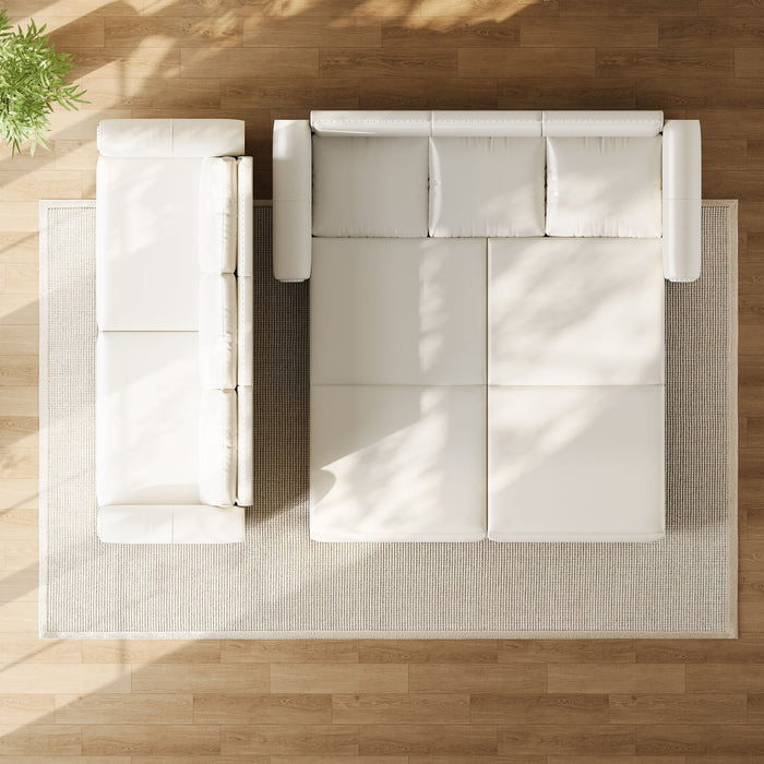 3 In 1 Convertible Sleeper Sofa With Nailhead Trim & Rolled Arm