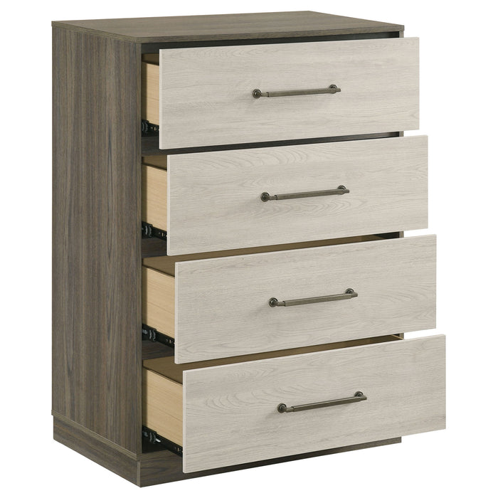 Edmondson - 4 Drawer Chest - Natural / Gray