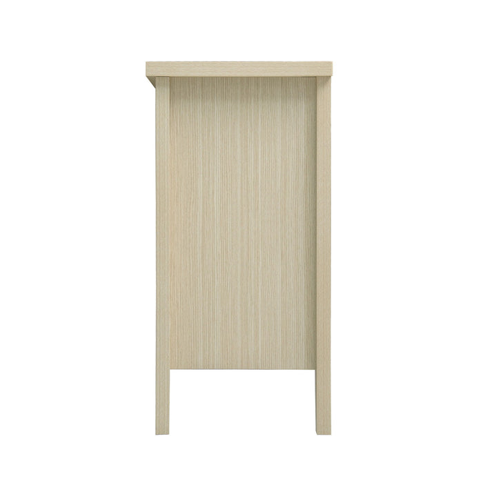 Hollowed Out Cabinet With 4 Doors, American Furniture, Suitable For Bedroom, Living Room, Study - Natural