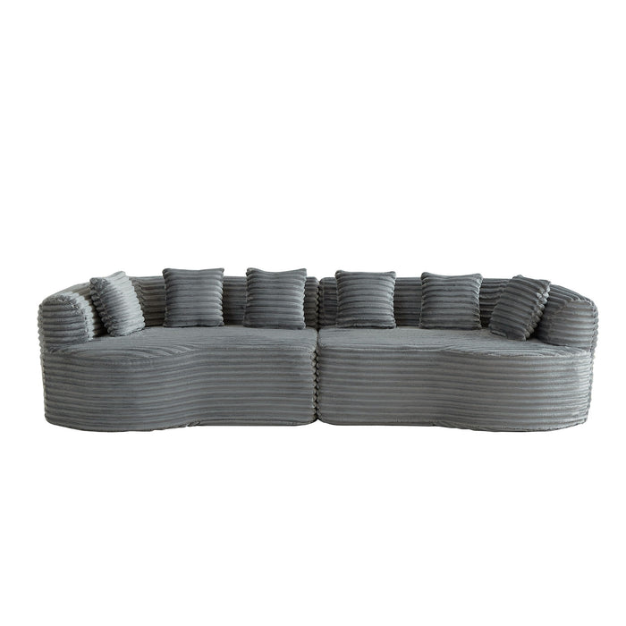 Sectional Sofa, Oversized 4 Seater With Deep Seat Design
