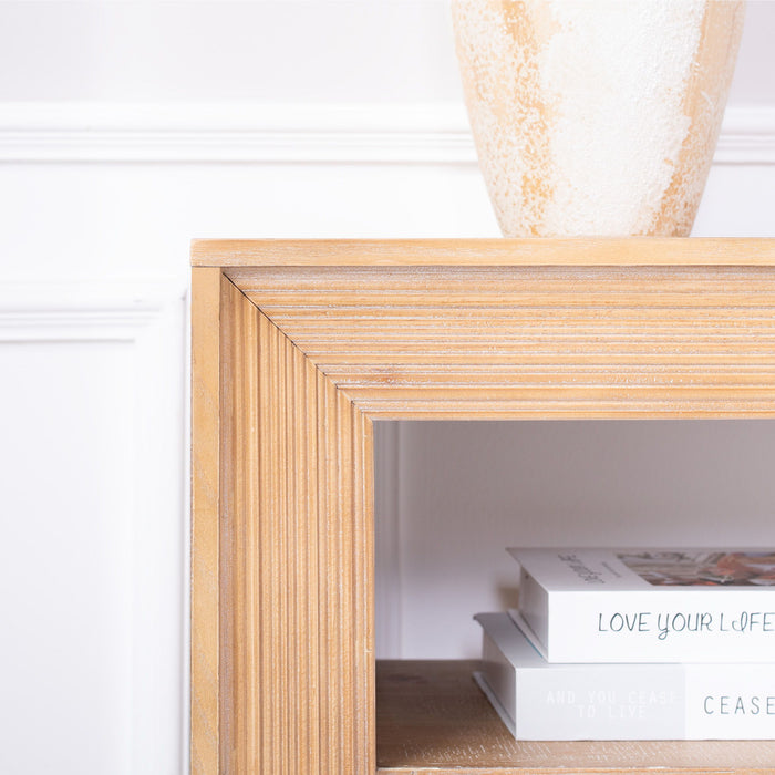 Console Table With Storage Shelf - Antique Natural / Light Natural / Natural