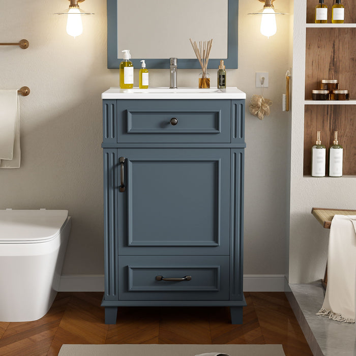 Bathroom Vanity With Sink, Drawer & Soft Closing Door