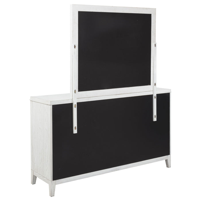 6 Drawer Dresser & Mirror - White