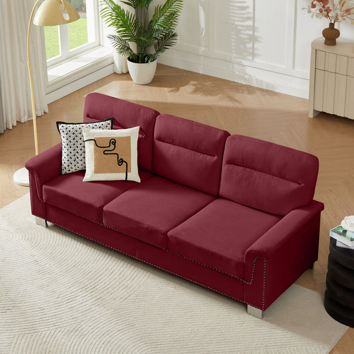 3 Seater Elegant Stationary Sofa