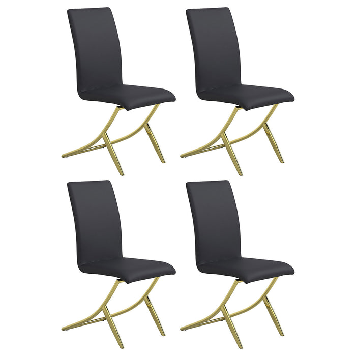 Dining Chairs (Set of 2) - Black / Gold