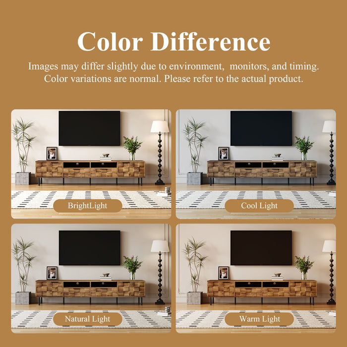 TV Stand With 2 Drawers, Media Console Table, Storage Cabinet With Cable Management