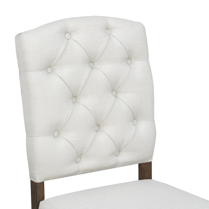 Dining Set With Leaf Round Table And 4 Upholstered Chairs