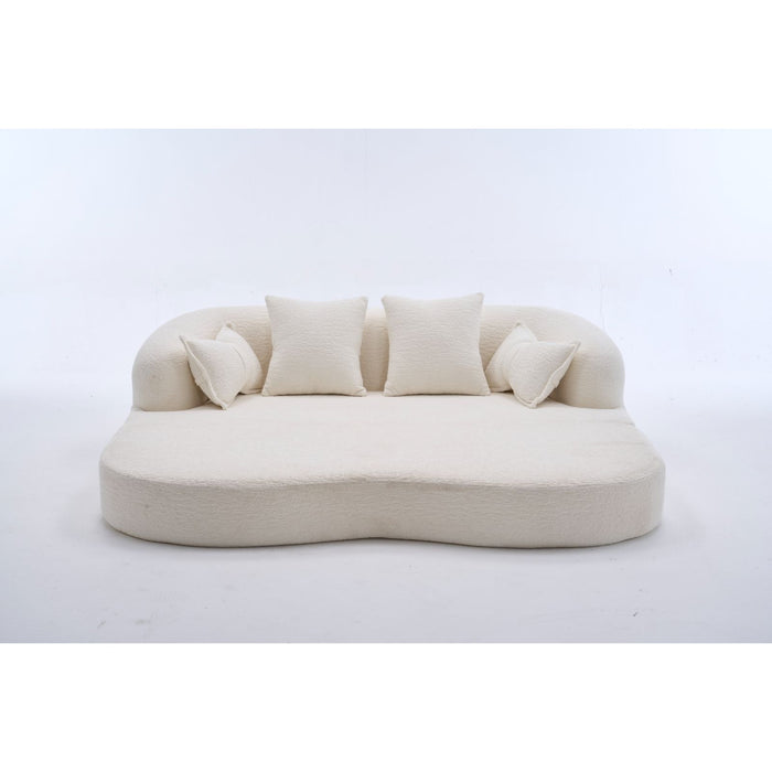 Foldable Sofa Bed, Boneless Couch Convertible Sleeper With 4 Pillows