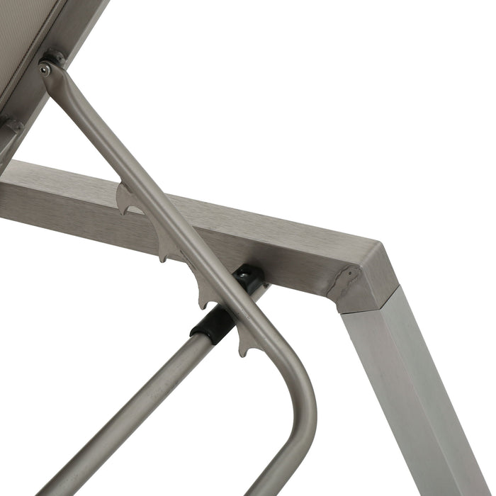 Myers - Modern Chaise Lounge Set With Adjustable Mesh Back