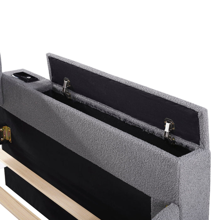 Upholstered Daybed With Storage Armrests, Trundle And Latest Integrated Bluetooth Audio System