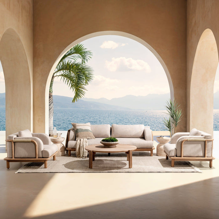 Oliver - Outdoor Round Coffee Table - Butterscotch