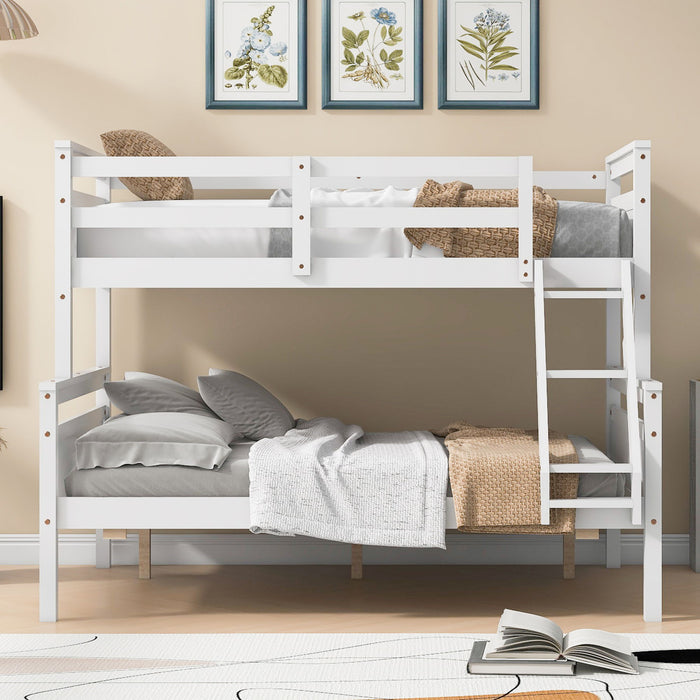 Bunk Bed With Ladder And Safety Guardrail