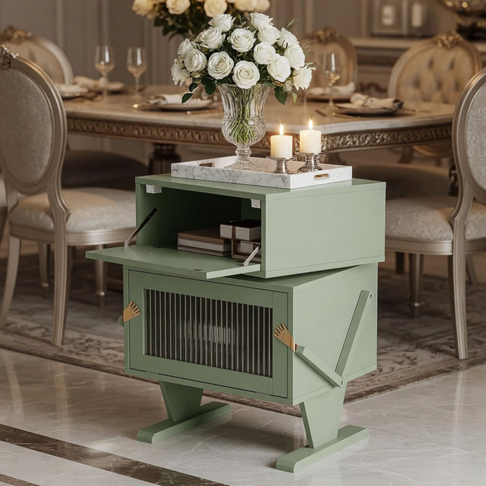 Robot LED Nightstand With 360° Rotating Drawer