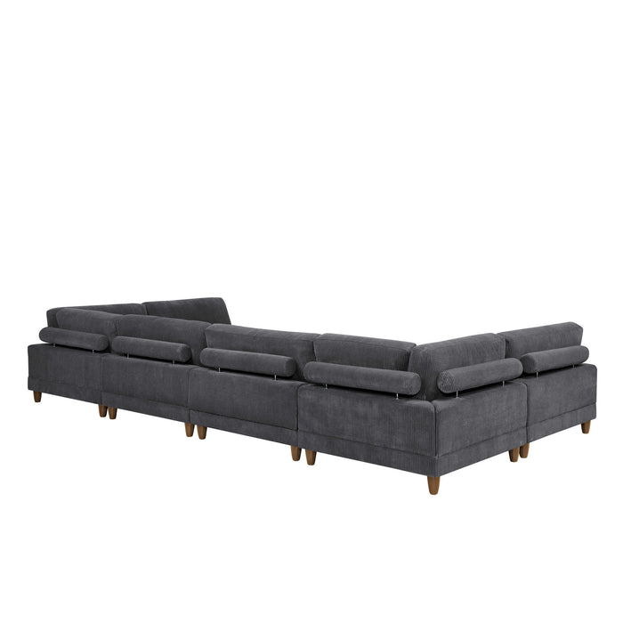 Modern Modular Sectional With Adjustable Back Support