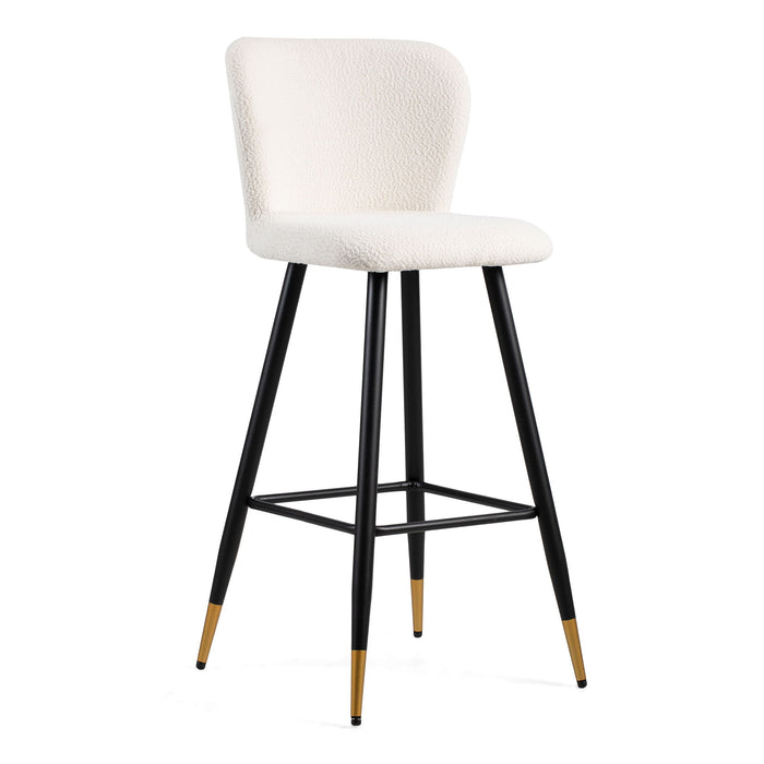 Modern Style Barstool, Tipped Ends, Suitable For Various Decoration Styles - White