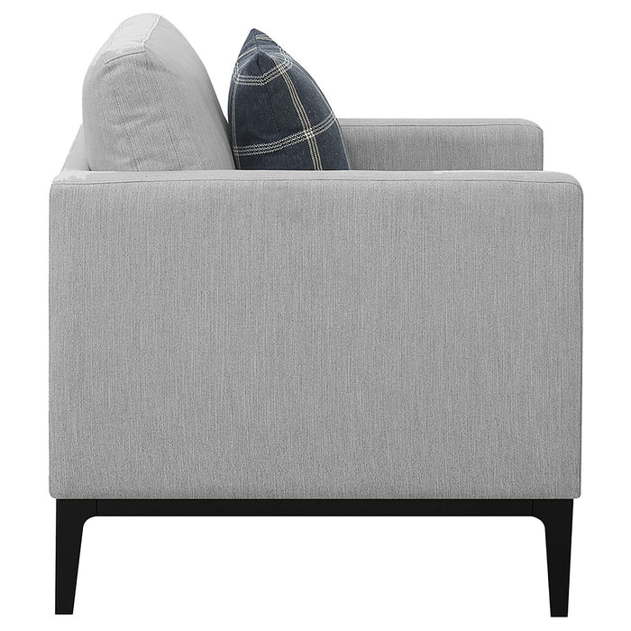 Saba - Upholstered Chair With Reversible Cushions - Gray