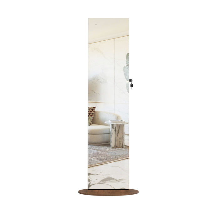 Swivel Jewelry Cabinet With Full Length Mirror