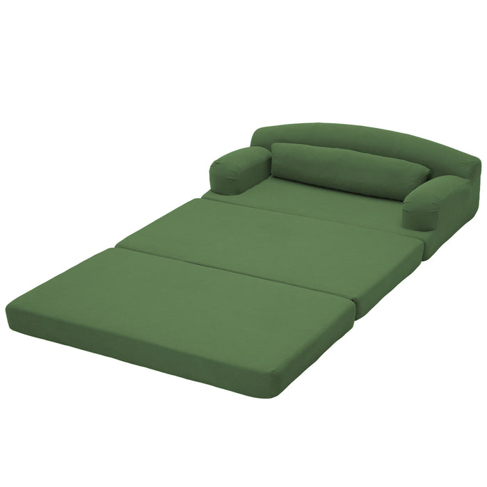 2 Seater Sofa Bed, Compact Foldable Floor Couch