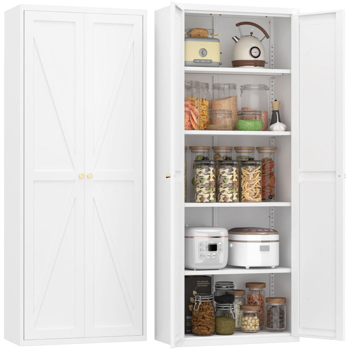 Adjustable 2 Door Storage Cabinet With Adjustable Shelves