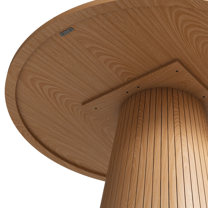 Round Dining Table With Strip Base