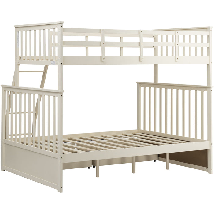 Bunk Bed With Ladder, And Safety Guard Rails