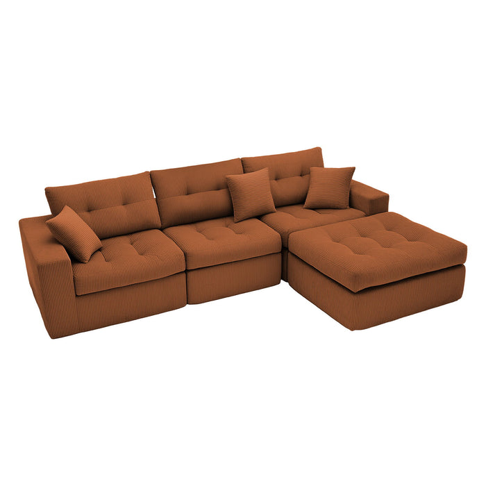 Corner Chaise L-Shaped Sectional Sofa Bed
