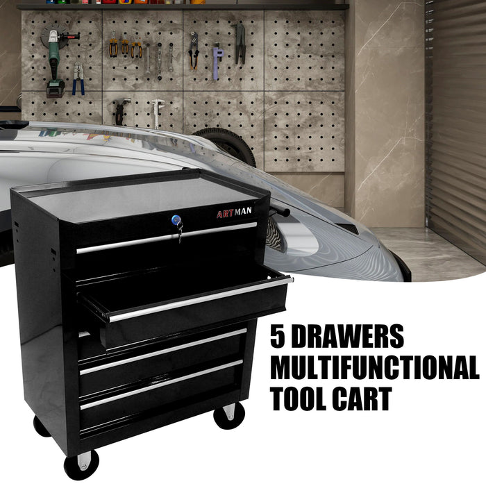 Multifunctional Tool Cart With Wheels And Drawers