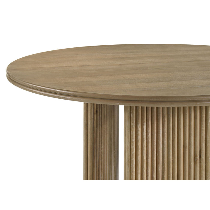 Dreydon - 5 Piece Round Dining Table Set With Chairs - Light Brown