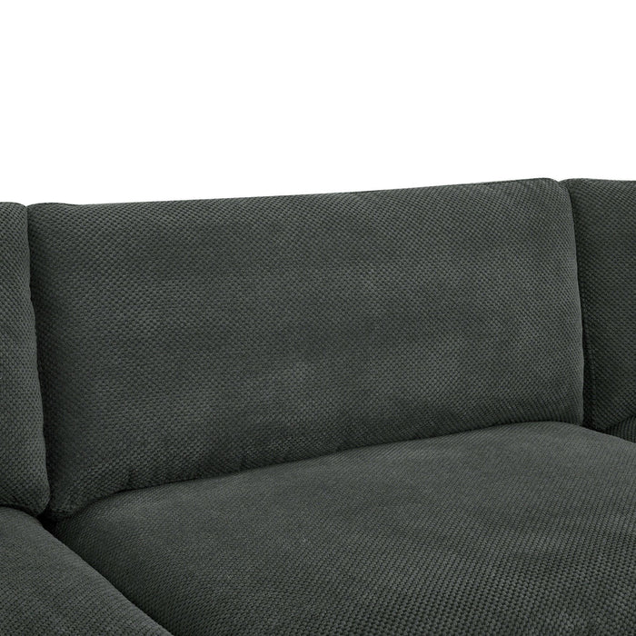 Custom Configuration Modular Sectional With Toss Pillows