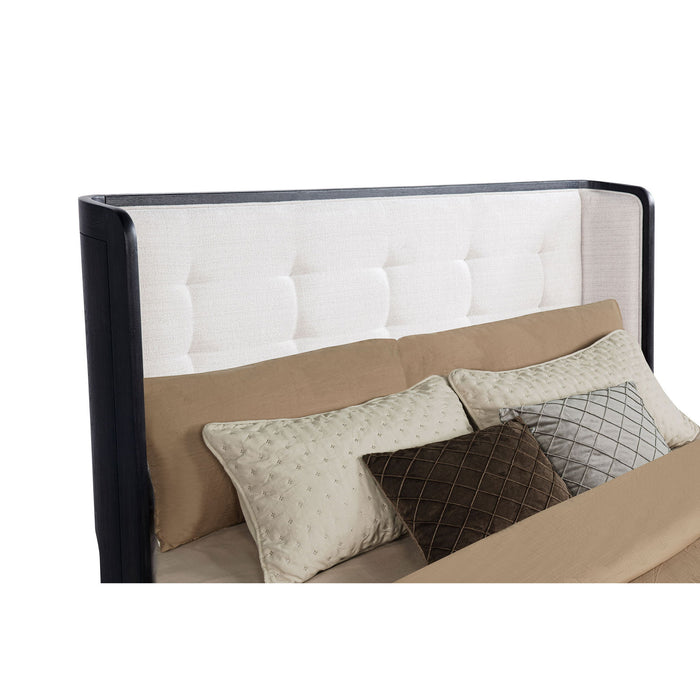 Bangor - Wingback Bed With Upholstered Headboard