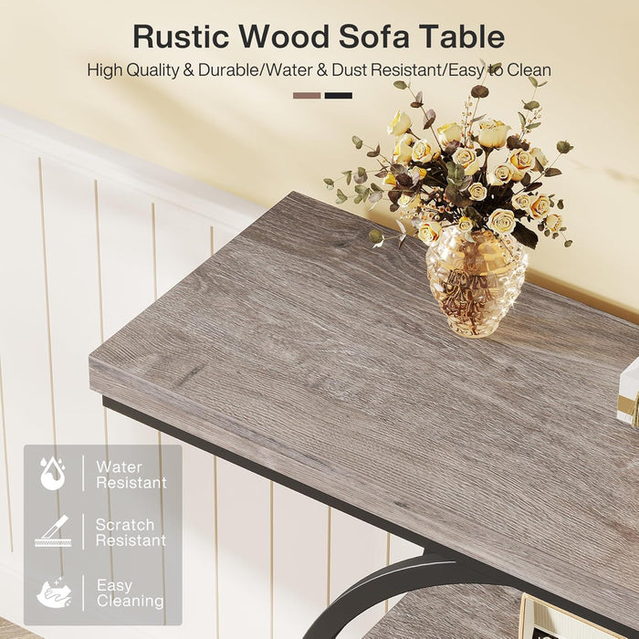 Console Table With 4 Tier Design For Living Hallway