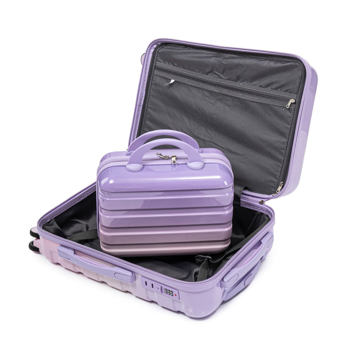 Luggage Set 14" / 20" With Combination Lock And Cosmetic Case