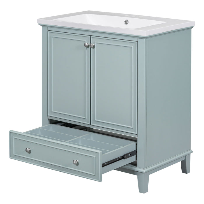 Modern Bathroom Vanity With Sink Combo, Multi Functional Cabinet With Doors And Drawer
