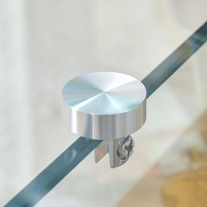 Modern 2 Tier Square Coffee Table, Elegant Marble Pattern