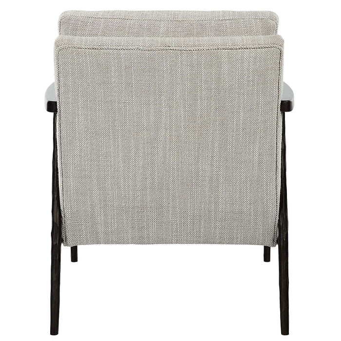 Sebastian - Cast Iron Accent Chair - Gray