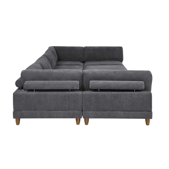 Modern Modular Sectional With Adjustable Back Support