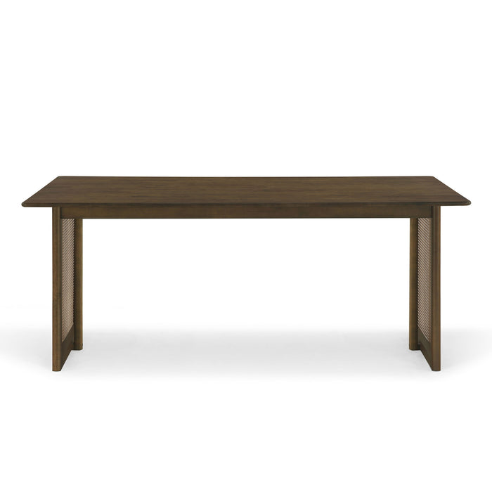 Dining Table With Rattan Accents