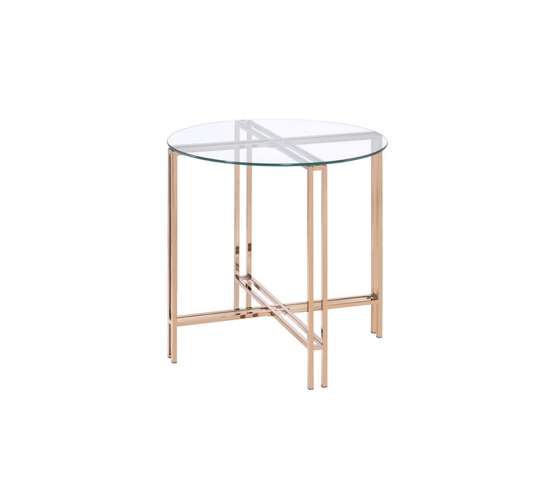 Veises - End Table - Champagne